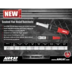 809-SH-5 AIRCAT Drive Flat Head Ratchet