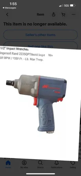 2235QPTIMAX INGERSOLL RAND Air Impact Wrench Nut Busting