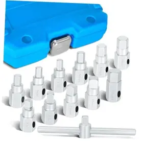 JEUS741 JEUCLEL Drive Oil Drain Sump Plug Key Set Gearbox Hex