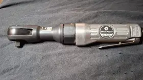 Mech Power M90100 3/8 Inch Air Ratchet Metal Black Silver Ratcheting Tool