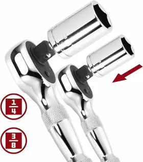 640927 POWERBUILT Drive Toth Stubby Ratchet Set #2 640927 POWERBUILT Drive Toth Stubby Ratchet Set #2