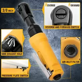 779605345723 SEUENELF Autolock Air Ratchet Wrench Pneumatic #2