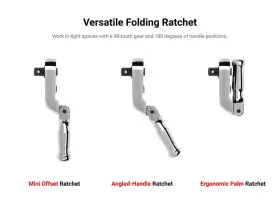 SRH35104 TEKTON Drive Folding Release Stubby Ratchet #2
