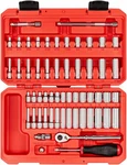 Tekton Skt05303 - 1/4 Inch Drive 6-point Socket And Ratchet Set, 56-piece. Fixed Price $108.85.
