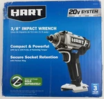 Hart 20-volt Cordless 3/8-inch Impact Wrench (battery Not Included). Fixed Price $33.99.