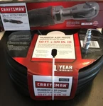 Craftsman 3/8 Drive Heavy Duty Air Ratchet Wrench W Adapter & 50 Hose!. Fixed Price $88.99.