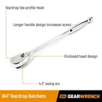 Gearwrench 1/2" Drive 84 Tooth Long Handle Teardrop Ratchet 15" *81360a-07*. Fixed Price $39.99.