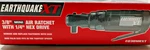 Earthquake 3/8" Mini Air Ratchet With 1/4" Hex Drive, #eq38mrx, (b2. Fixed Price $29.98.