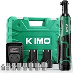 Kimo Cordless Electric Ratchet Wrench Set, 40ft-lbs, 400rpm Wre. Fixed Price $68.00.