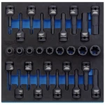Draper Expert 28 Piece 1/2" Drive Torx & Hex Impact Socket Set In Foam Tray. Fixed Price $73.78.