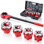 Vevor Ratchet Pipe Threader Kit Pipes With 1/2" 3/4" 1" 1-1/4" Npt Dies. Fixed Price $41.99.