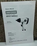 Craftsman Impact Wrench Paper Owner's Manual 875.191180 Guide. Fixed Price $3.74.